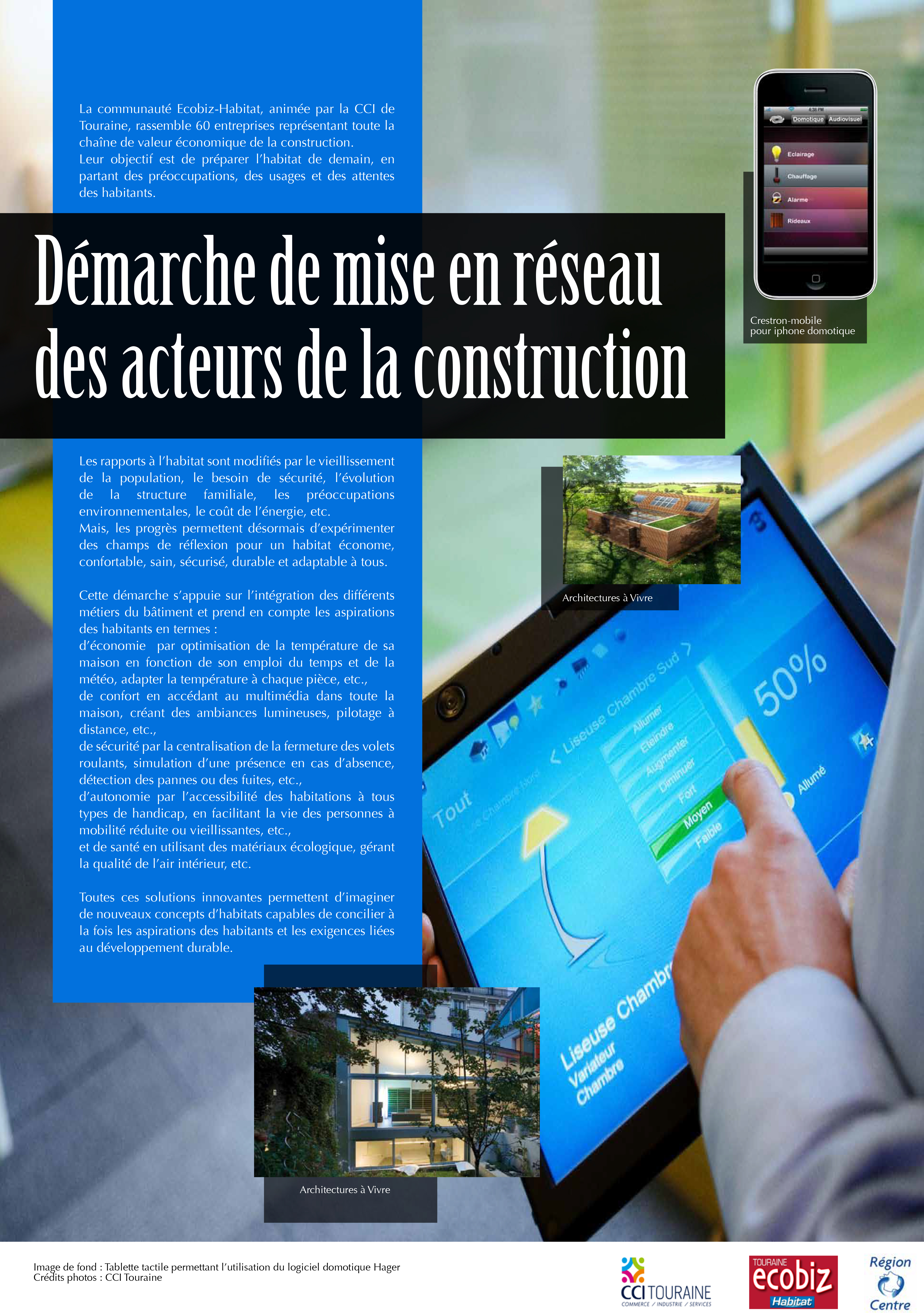 panneau sur la démarche de mise en réseau des acteurs de la construction