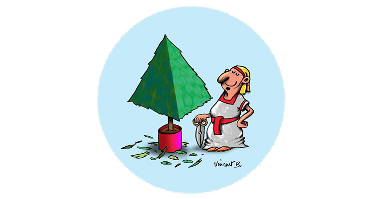 illustration du Récréasciences sur l'architecture du sapin de Noël