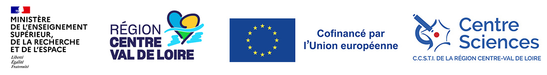 Logos des partenaires financiers de Centre-Sciences