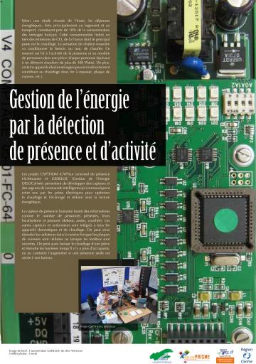 panneau sur la gestion de l'énergie par la détection de présence et d'activité