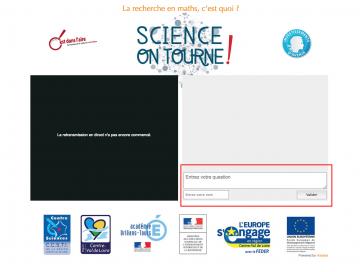 Présentation du dispositif de questions lors du direct des Science on tourne !