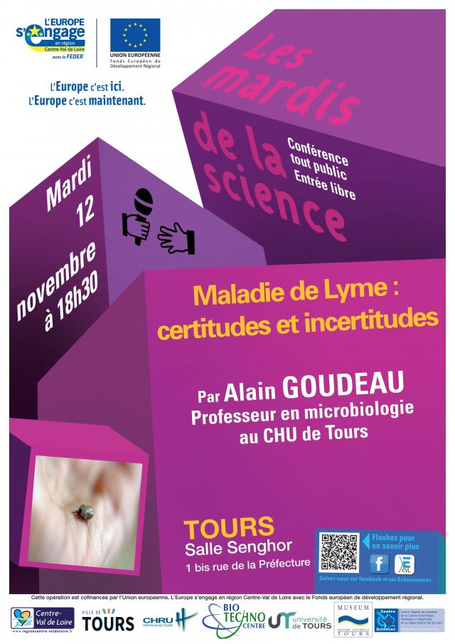 Affiche de la conférence des Mardis de la science du 12 novembre 2019